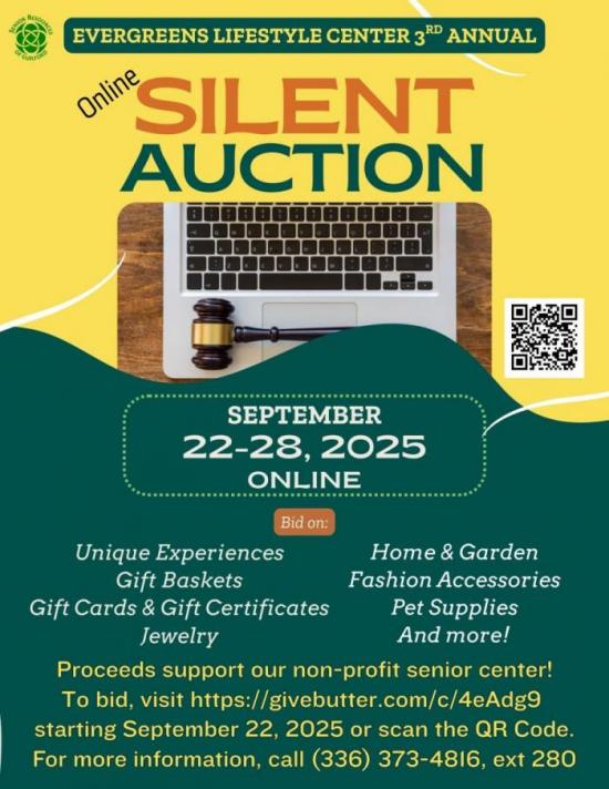 Evergreens Lifestyle Center 3rd Annual Silent Auction